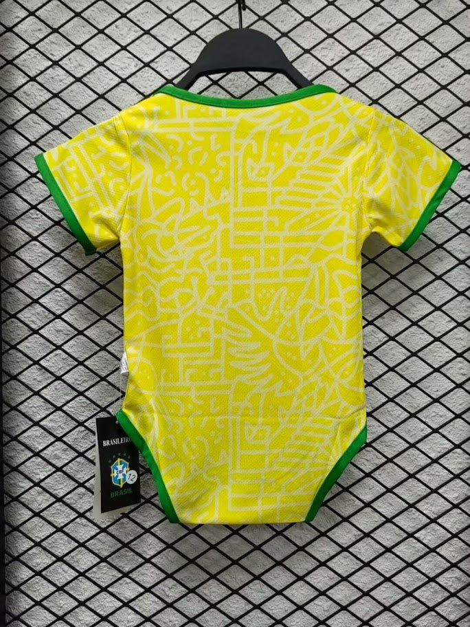 Body Baby Brazil Amarelo/Verde Brasil 2024/25