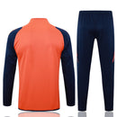 Mens Manchester United Jacket + Pants Training Suit Orange 2024/25