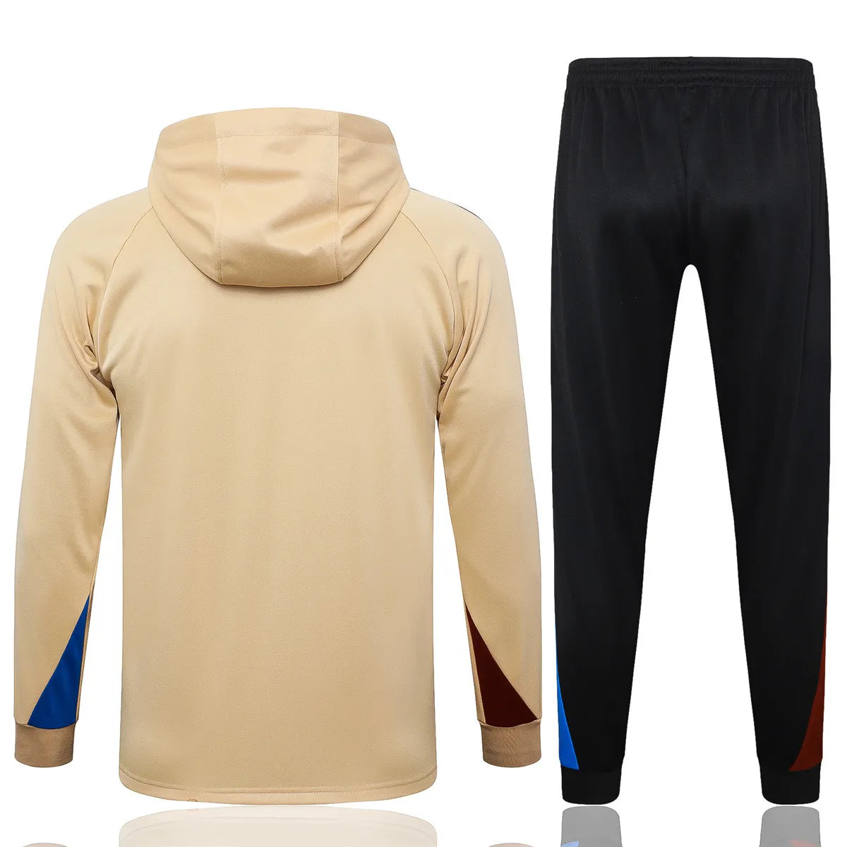 Mens Barcelona Hoodie Sweatshirt + Pants Training Suit Apricot 2024/25