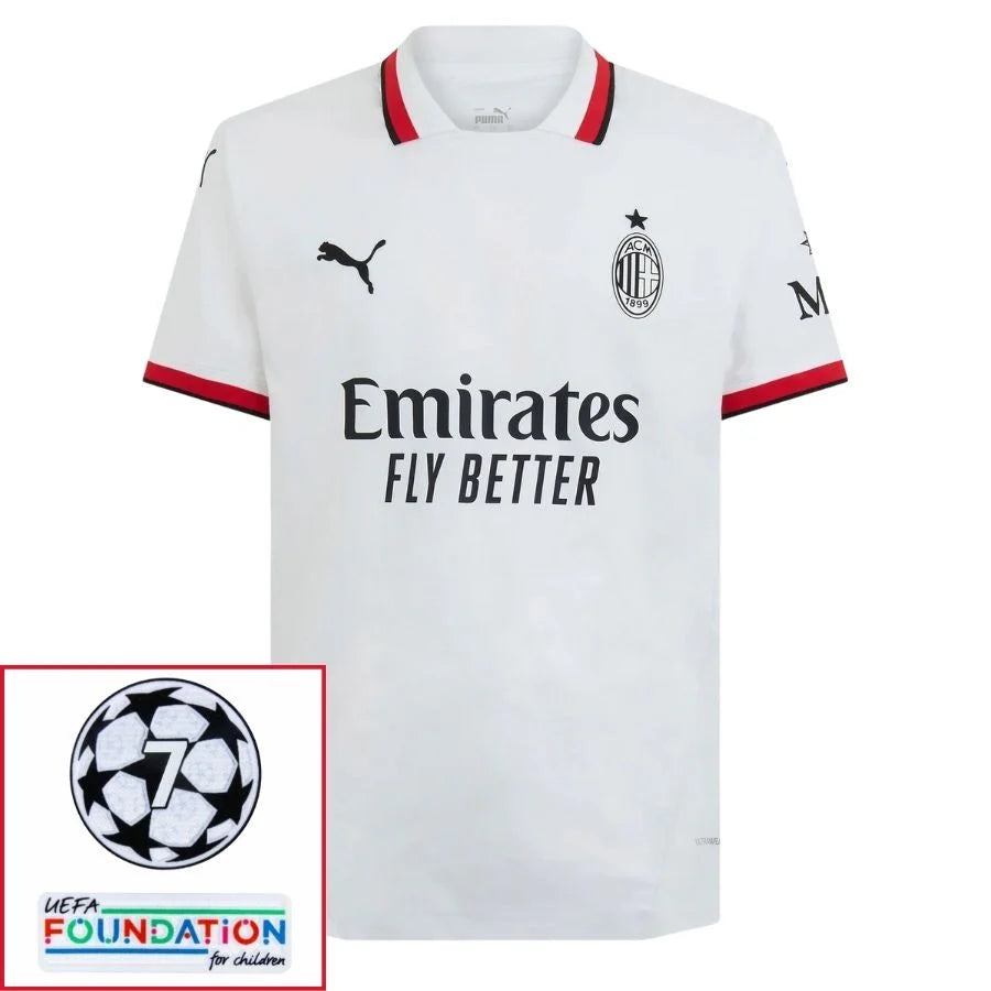 AC Milan 2024/25 II Away RAFAEL LEAO #10 - Patchs UCL UEFA  Foundation (Official Printing)