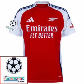 Arsenal 2024/25 I Home ØDEGAARD #8  - Patchs UCL UEFA  Foundation (Official Printing)
