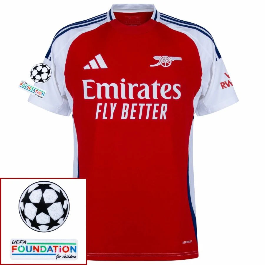 Arsenal 2024/25 I Home ØDEGAARD #8  - Patchs UCL UEFA  Foundation (Official Printing)