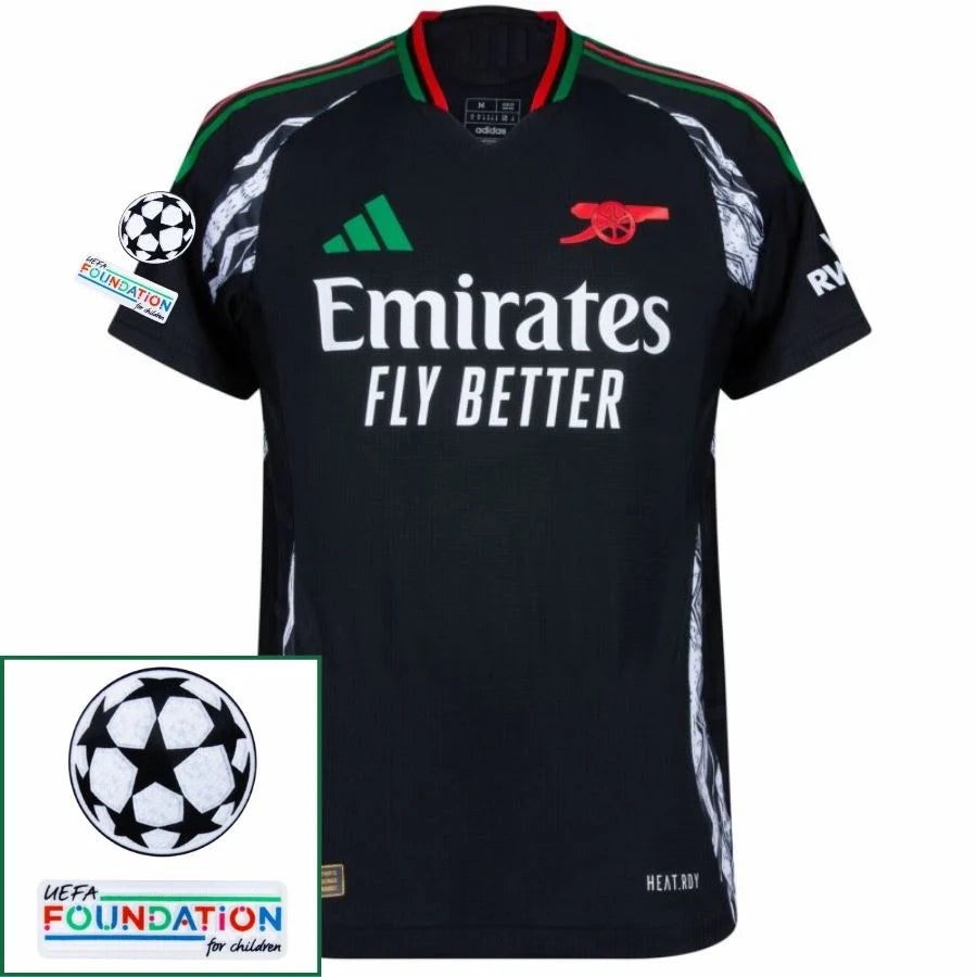 Arsenal 2024/25 II Away Fan Jersey - Patchs UCL UEFA  Foundation (Official Printing)