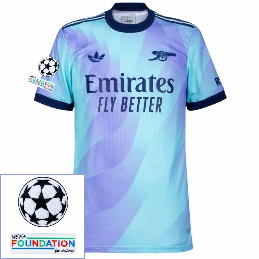 Arsenal 2024/25 III Third ØDEGAARD #8  - Patchs UCL UEFA  Foundation (Official Printing)