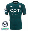 Monaco 2024/25 III Third Fan Jersey  - Patchs UCL UEFA  Foundation (Official Printing)