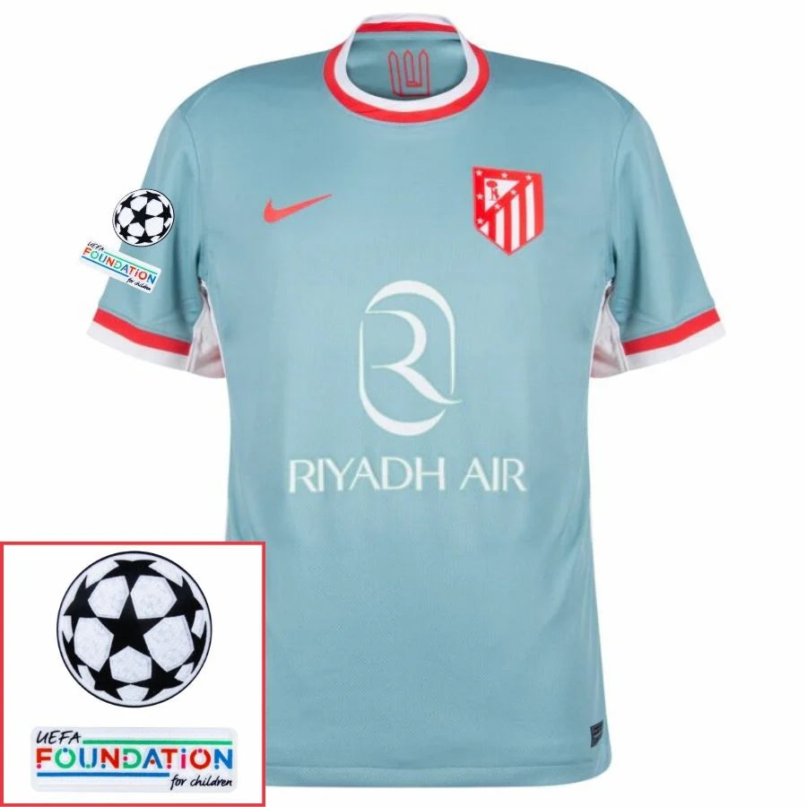 Atletico Madrid 2024/25 II Away Fan Jersey - Patchs UCL UEFA  Foundation (Official Printing)