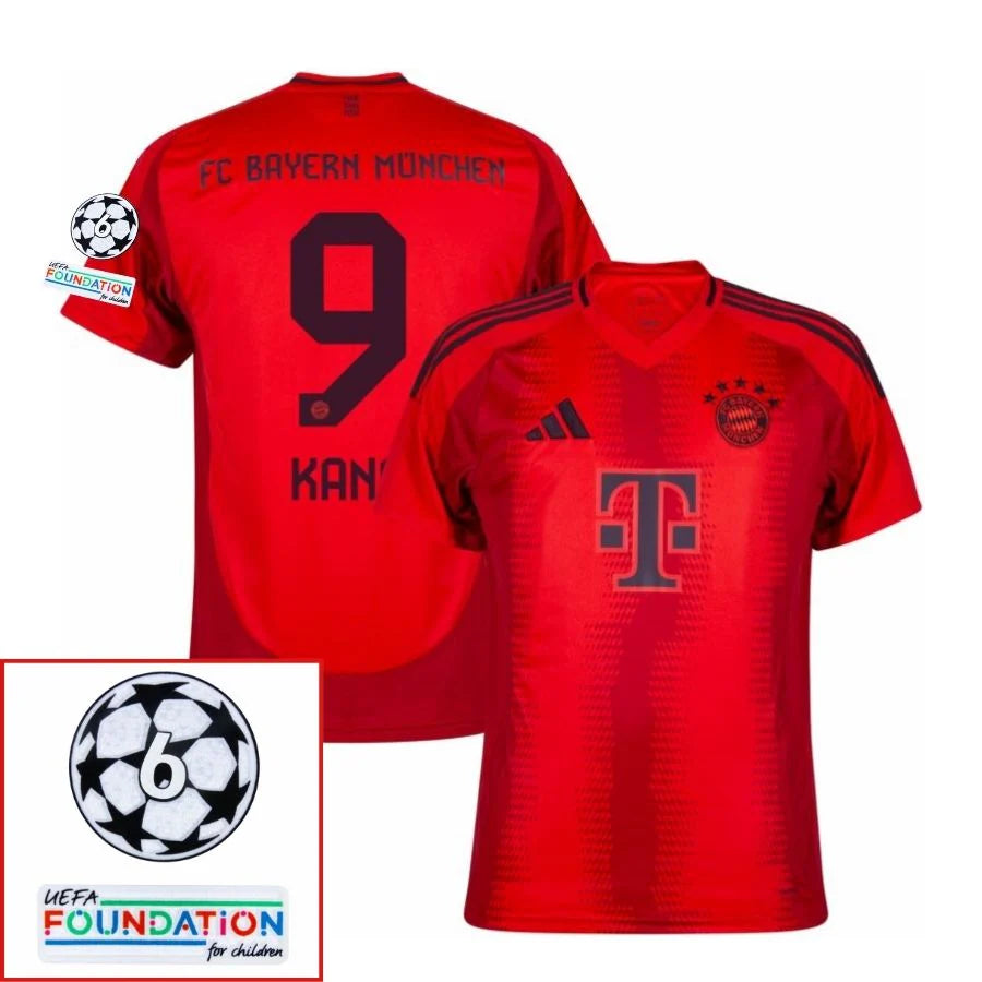 Bayer München 2024/25 I Home HARRY KANE #9 - Patchs UCL UEFA  Foundation (Official Printing)