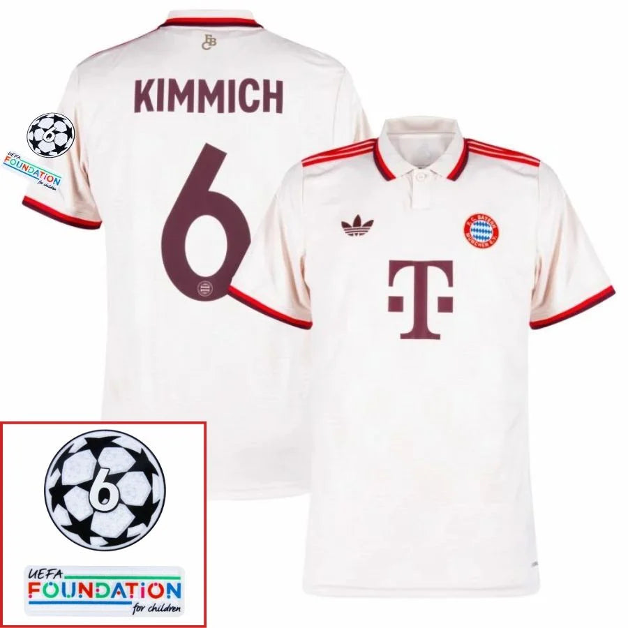 Bayer München 2024/25 III Third KIMMICH #6 - Patchs UCL UEFA  Foundation (Official Printing)