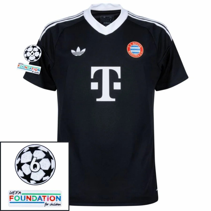 Bayer München 2024/25 GK IIII Fan Jersey - Patchs UCL UEFA  Foundation (Official Printing)