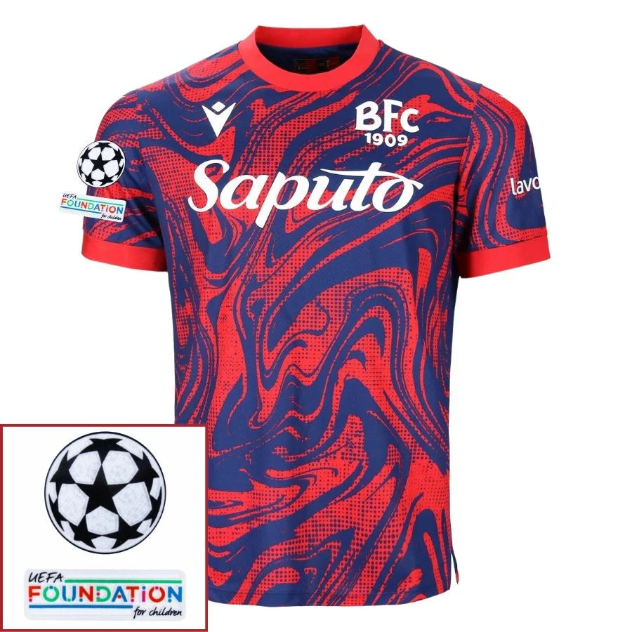 Bologna 2024/25 III Third Fan Jersey - Patchs UCL UEFA  Foundation (Official Printing)