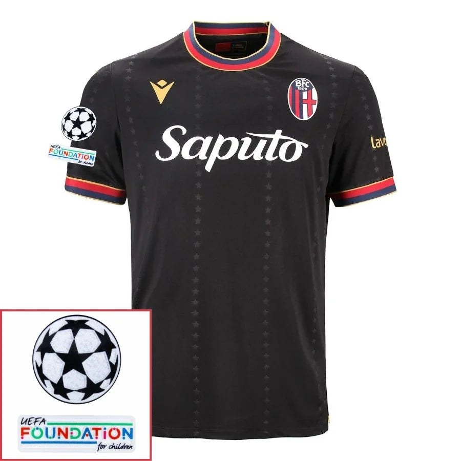 Bologna 2024/25 IIII Fourth Fan Jersey - Patchs UCL UEFA  Foundation (Official Printing)