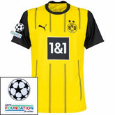 Borussia Dortmund 2024/25 I Home Fan Jersey - Patchs UCL UEFA  Foundation (Official Printing)