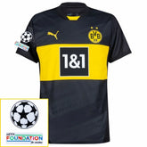 Borussia Dortmund 2024/25 II Away Fan Jersey - Patchs UCL UEFA  Foundation (Official Printing)