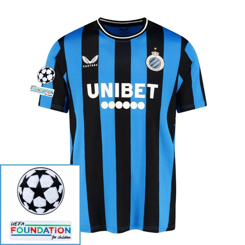 Club Brugge 2024/25 I Home Jersey - Patchs UCL UEFA  Foundation (Official Printing)
