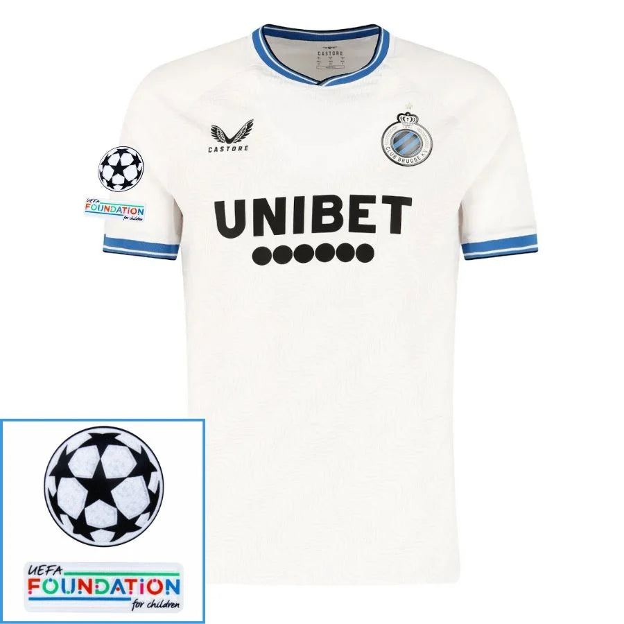 Club Brugge 2024/25 II Away Jersey - Patchs UCL UEFA  Foundation (Official Printing)