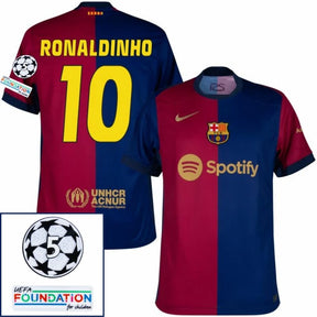 Barcelona 2024/25 I Home Jersey - Patchs UCL UEFA  Foundation (Official Printing)