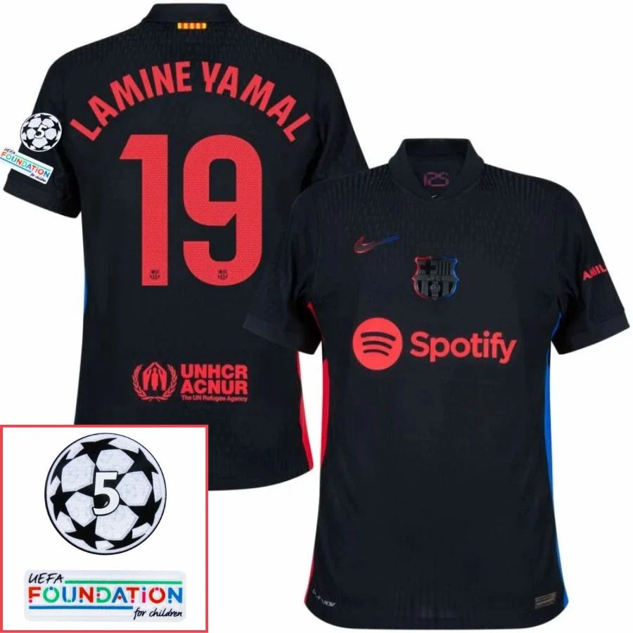Barcelona 2024/25 II Away LAMINE YAMAL #19 - Patchs UCL UEFA  Foundation (Official Printing)