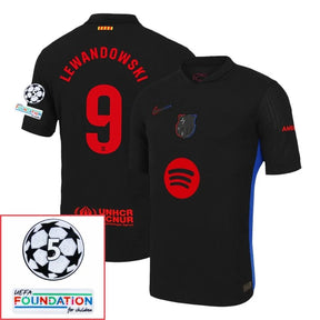 Barcelona 2024/25 II Away LEWANDOWSKI #9 - Patchs UCL UEFA  Foundation (Official Printing)