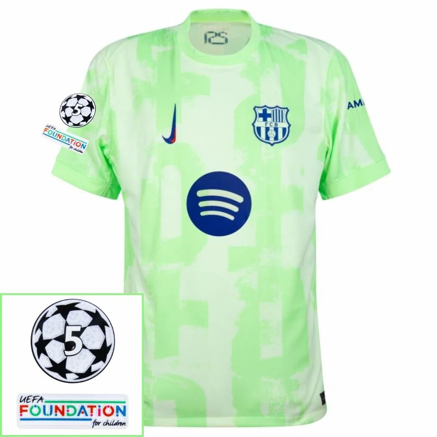 Barcelona 2024/25 III Third - Patchs UCL UEFA  Foundation (Official Printing)