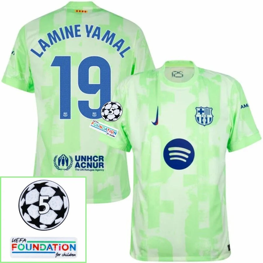 Barcelona 2024/25 III Third LAMINE YAMAL #19 - Patchs UCL UEFA  Foundation (Official Printing)