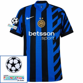 Inter Milan 2024/25 I Home Jersey - Patchs UCL UEFA  Foundation (Official Printing)