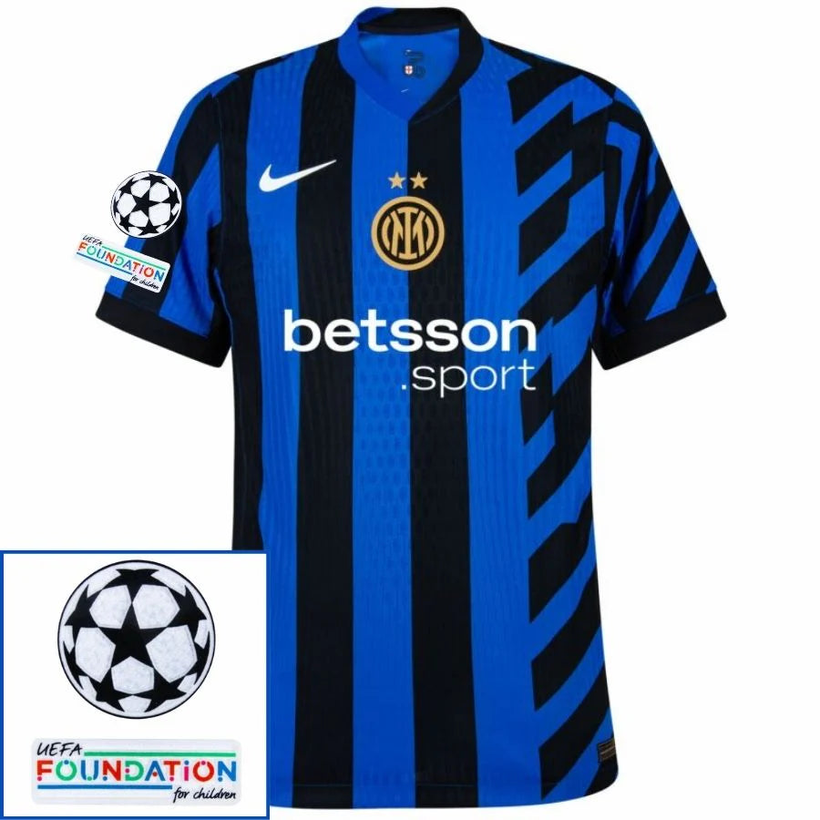 Inter Milan 2024/25 I Home Jersey - Patchs UCL UEFA  Foundation (Official Printing)