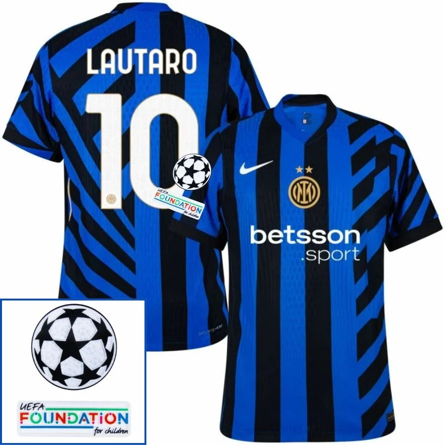 Inter Milan 2024/25 I Home Jersey - Patchs UCL UEFA  Foundation (Official Printing)