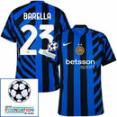 Inter Milan 2024/25 I Home Jersey - Patchs UCL UEFA  Foundation (Official Printing)
