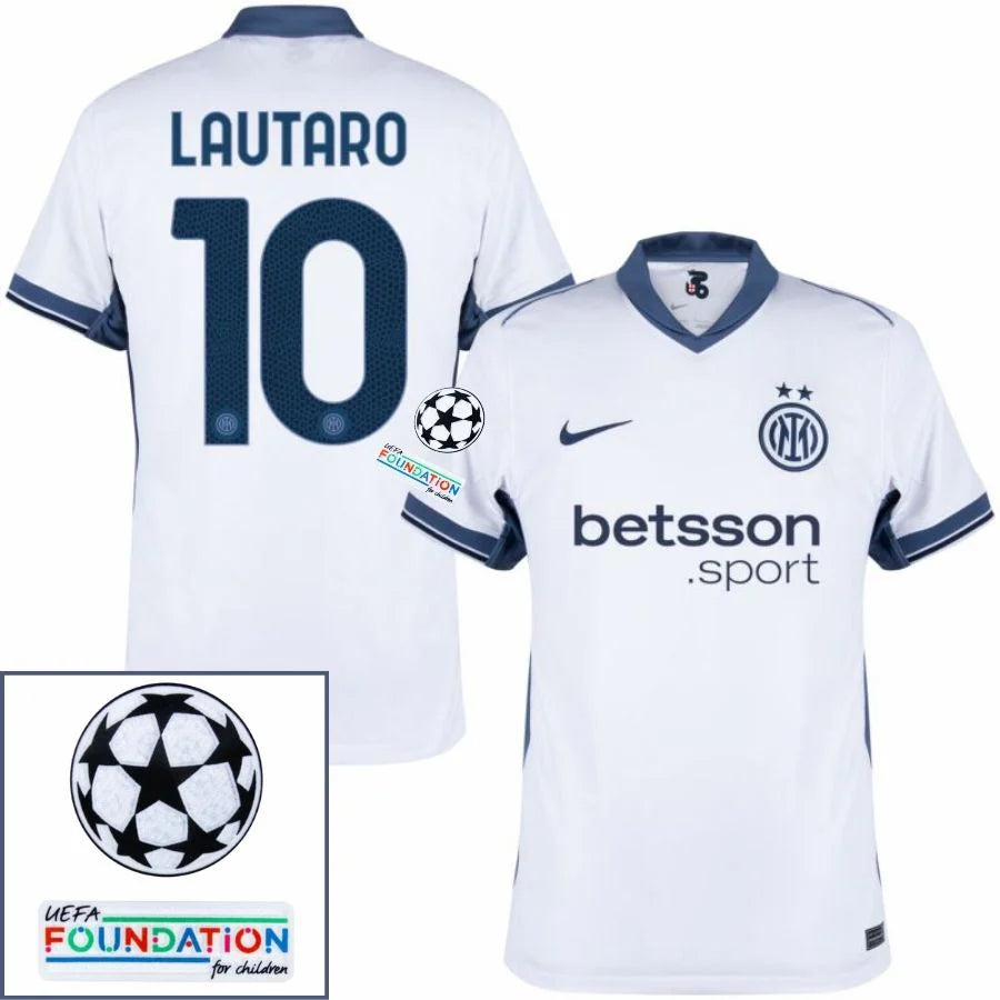 Inter Milan 2024/25 II Away LAUTARO #10 - Patchs UCL UEFA  Foundation (Official Printing)