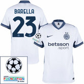 Inter Milan 2024/25 II Away BARELLA #23 - Patchs UCL UEFA  Foundation (Official Printing)