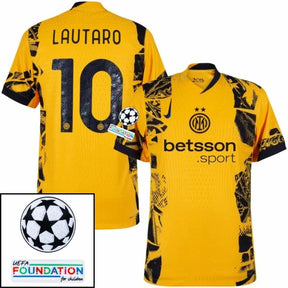 Inter Milan 2024/25 III Third LAUTARO #10 - Patchs UCL UEFA  Foundation (Official Printing)