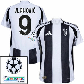 Juventus 2024/25 I Home Jersey - Patchs UCL UEFA  Foundation (Official Printing)
