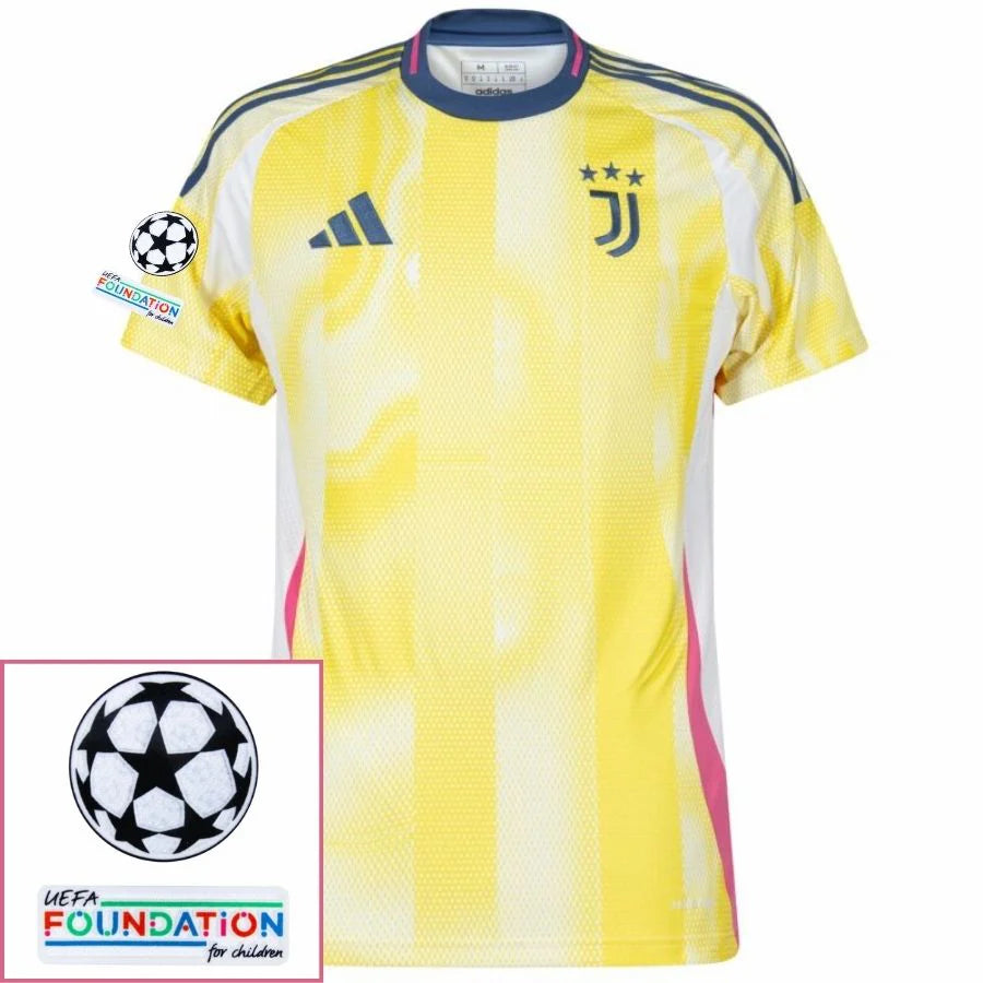Juventus 2024/25 II Away Jersey - Patchs UCL UEFA  Foundation (Official Printing)