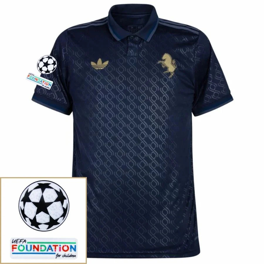 Juventus 2024/25 III Third Jersey - Patchs UCL UEFA  Foundation (Official Printing)