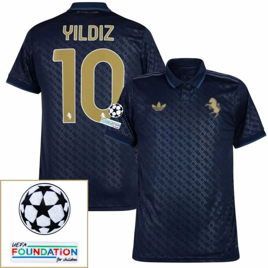 Juventus 2024/25 III Third YILDIZ #10 - Patchs UCL UEFA  Foundation (Official Printing)