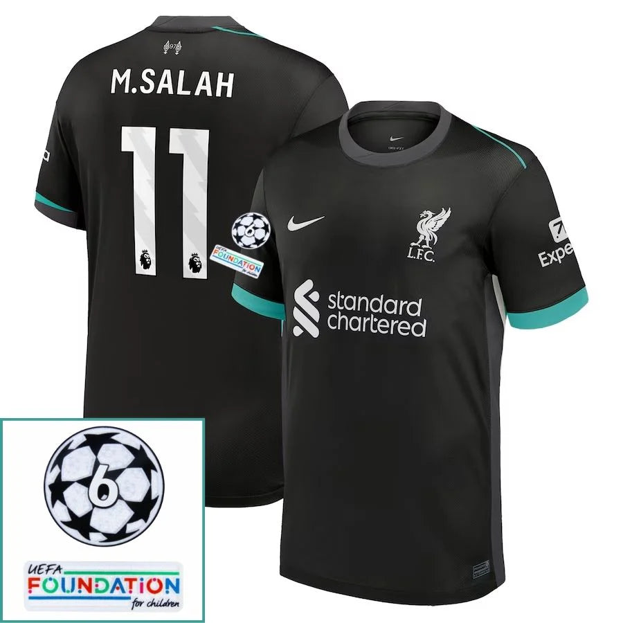 Liverpool 2024/25 II Away M. SALAH #11 - Patchs UCL UEFA  Foundation (Official Printing)