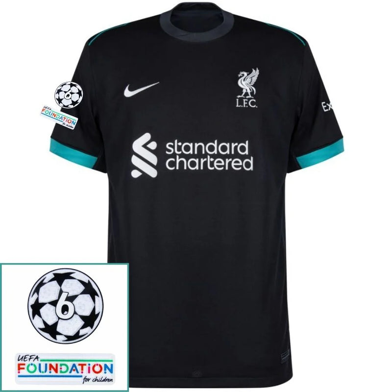 Liverpool 2024/25 II Away Jersey - Patchs UCL UEFA  Foundation (Official Printing)