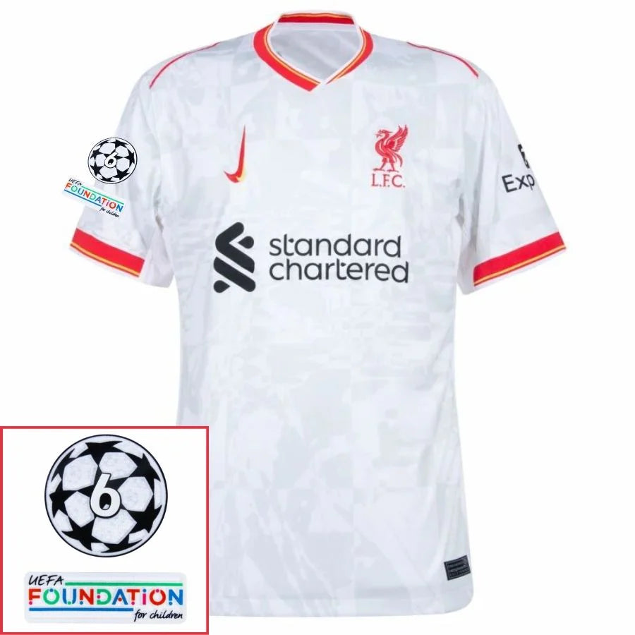 Liverpool 2024/25 III Third Jersey - Patchs UCL UEFA  Foundation (Official Printing)