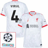 Liverpool 2024/25 II Away VIRGIL #4 - Patchs UCL UEFA  Foundation (Official Printing)