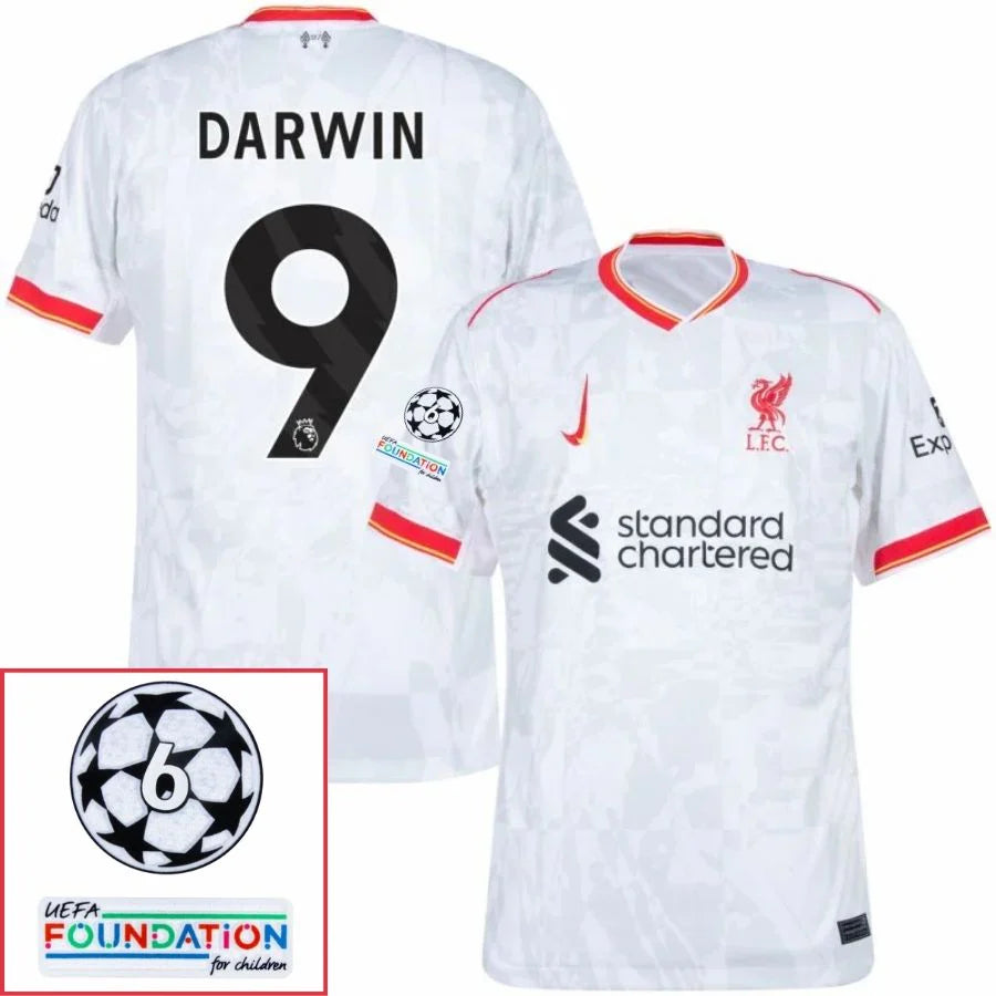 Liverpool 2024/25 II Away DARWIN #9 - Patchs UCL UEFA  Foundation (Official Printing)