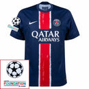 Paris Saint-Germain 2024/25 I Home Jersey - Patchs UCL UEFA  Foundation (Official Printing)