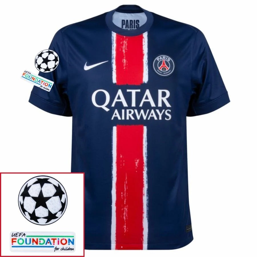 Paris Saint-Germain 2024/25 I Home Jersey - Patchs UCL UEFA  Foundation (Official Printing)