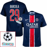 Paris Saint-Germain 2024/25 I Home BARCOLA #29 - Patchs UCL UEFA  Foundation (Official Printing)