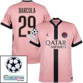 Paris Saint-Germain 2024/25 III Third BARCOLA #29 - Patchs UCL UEFA  Foundation (Official Printing)