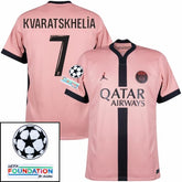 Paris Saint-Germain 2024/25 III Third KVARATSKHELIA #7 - Patchs UCL UEFA  Foundation (Official Printing)