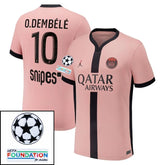 Paris Saint-Germain 2024/25 III Third O.DEMBELE #10 - Patchs UCL UEFA  Foundation (Official Printing)