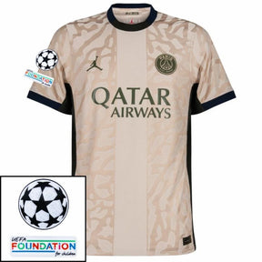 Paris Saint-Germain 2024/25 IIII Fourth Jersey - Patchs UCL UEFA  Foundation (Official Printing)