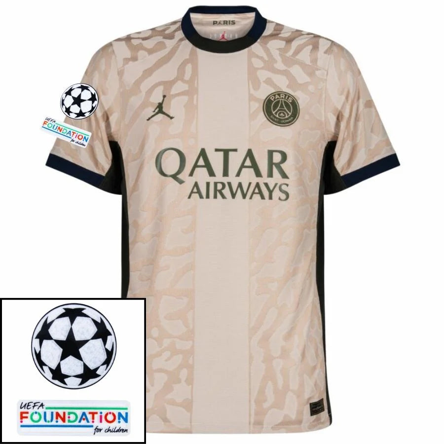 Paris Saint-Germain 2024/25 IIII Fourth Jersey - Patchs UCL UEFA  Foundation (Official Printing)