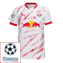 RB Leipzig 2024/25 I Home Fan Jersey - Patchs UCL UEFA  Foundation (Official Printing)