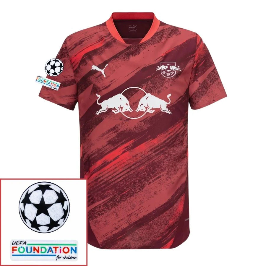 RB Leipzig 2024/25 II Away Fan Jersey - Patchs UCL UEFA  Foundation (Official Printing)